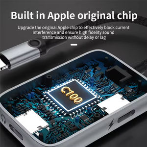 Adaptateur audio 2-en-1 pour casque et <span class=keywords><strong>prise</strong></span> <span class=keywords><strong>jack</strong></span> 8 broches avec lumière LED, compatible avec le câble USB standard <span class=keywords><strong>iPhone</strong></span> - Product Image 6