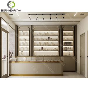 Comptoir de bijouterie simple et personnalisé, design de haute qualité, comptoir d'exposition en verre pour la présentation de bijoux - Product Image 1