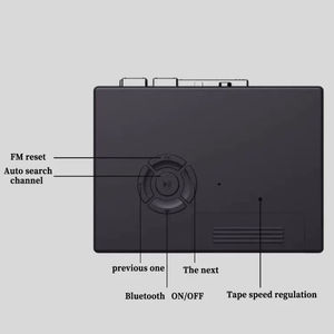 Lecteur de <span class=keywords><strong>cassette</strong></span> sans fil BT K66 |   Lecteur de cassettes Hi-Fi rétro nostalgique avec fonction auto-retour et prise casque - Product Image 2