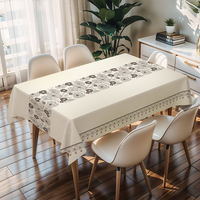 Nappe de table rectangulaire florale RNPT, nappe en PVC pour cérémonie, banquet, événement
