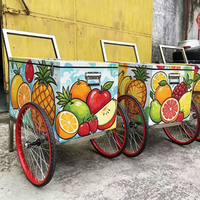 Chariot mobile en acier inoxydable pour glaces et crèmes glacées, idéal pour les petites entreprises, restaurants et restauration rapide