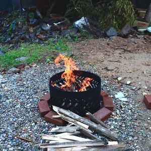 室外花园篝火圆形火炉碗木材燃烧加热器营地火坑环