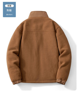 MAQVOB Factory EU US Size Suede Jacket Men Work Wear <strong>Wind</strong> <strong>Breaker</strong> Rain Waterproof Coats High Quality Stand Collar Fleece Jackets - Product Image 5
