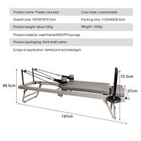 Machine de Pilates portable et pliable, écologique, sûre et saine, pour l'étirement et l'entraînement corporel, utilisation à domicile/en salle de sport, en acier allié