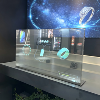 Écran tactile OLED transparent 55 pouces 2K, 10 points de contact, 43 % de transmittance, pour intérieur, compatible OEM, Android/PC, pour kiosque, centre commercial, bijouterie