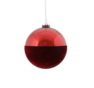 YB Atacado árvore de natal 8cm veludo vermelho escuro rebanho impressão vidro bola de vidro Natal bolas decorações