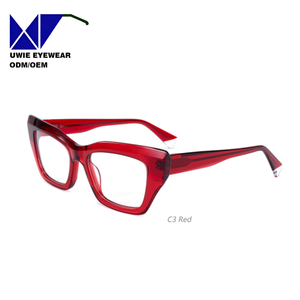 Lunettes de mode œil-de-<span class=keywords><strong>chat</strong></span> en acétate sur mesure OEM, anti-lumière bleue, pour adultes unisexes, taille 52-19-145, par notre équipe de designers interne - Product Image 4