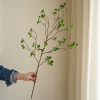 Branche de Ficus Vert Réaliste, Feuilles d'Arbre Banyan Artificielles pour Centre de Table de Mariage, Décoration Intérieure et Aménagement Paysager