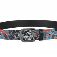 Ceinture pour homme 2026, nouvelle ceinture en cuir imprimée haut de gamme, ceinture en cuir, ceinture tendance et populaire pour homme