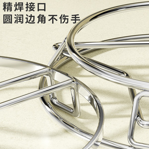 Support de rangement de cuisine multifonctionnel rond en acier inoxydable, support de cuisson vapeur isolant thermiquement, profondeur 4-7,9 pouces - Product Image 4