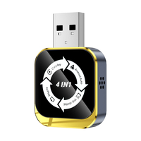 Adaptador de Navegación OEM Mejorado, Dongle USB Metálico 4 en 1 para CarPlay, Android Auto, Mirroring y AirPlay, Plug and Play