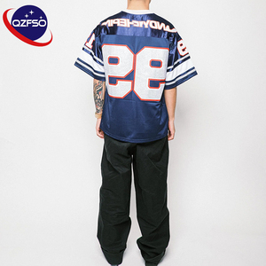 QZFSO Custom Premium Satin Silk-like Football Shirt Applique Oversized V-neck Luxury Streetwear Tee Blokecore Soccer Jersey - Product Image 2