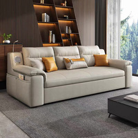 Canapé-lit pliant multifonctionnel moderne en tissu de luxe avec espace de rangement pour salon et chambre