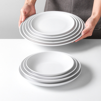 Assiettes incassables en mélamine blanche personnalisées, écologiques, de haute qualité, pour la restauration en gros, les mariages et les fêtes, Baishida