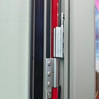 Portes d'entrée haute performance en aluminium, à charnières, simples ou doubles, 6060 T66, ouverture intérieure avec moustiquaire