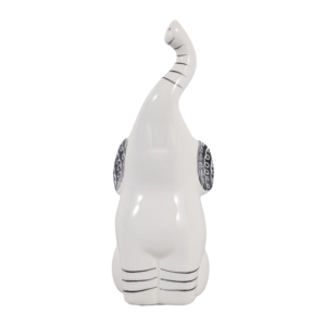 Statuetta di elefante in gres, scultura decorativa per casa, bagno, ufficio, mensola. - Product Image 3