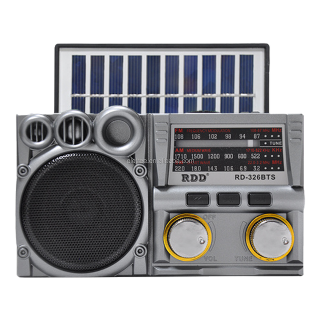 ELETREE RD-326BTS Portable Antigua Digital Y Radio Con Bandas Fm Linterna Bateria Emisora Replaceable 18650 Solar Power
