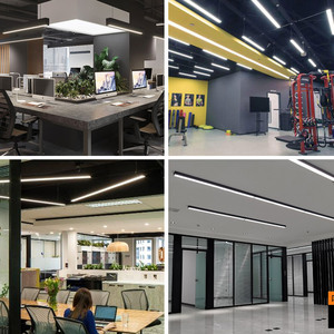 Thiết kế quốc tế chiếu sáng treo chandilars đèn <span class=keywords><strong>LED</strong></span> tuyến tính thanh ánh sáng trong nhà - Product Image 2