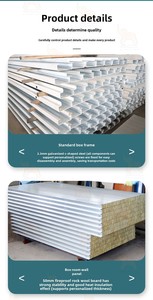 20ft thép tòa nhà phẳng gói vận chuyển đúc sẵn bảng điều khiển bánh sandwich prefab container gấp kho lưu trữ di động nhà để xe - Product Image 5