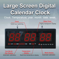 Reloj de Pared Digital con Pantalla Grande, Calendario Electrónico, Temperatura, Fecha y Día para Hogar de Ancianos, Hospital, Vestíbulo