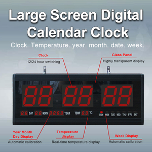 <span class=keywords><strong>Orologio</strong></span> da <span class=keywords><strong>Parete</strong></span> Digitale LED Cheetie con Ampio Display, Temperatura, Data e Calendario Moderno per Ufficio, Scuola e Magazzino - Product Image 6