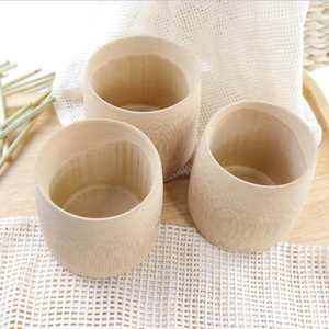 Eco friendly logo personalizzato naturale biodegradabile riutilizzabile tazza di vino in fibra di bambù tazza di bambù da tè fatta a mano - Product Image 6