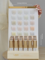 Nouveau kit de vernis à ongles en gel LADAI 24 couleurs blanc laiteux, nude transparent, gel UV/LED à retirer par trempage pour salon de manucure