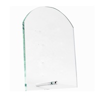 Nouvelle plaque de récompense en cristal au design moderne pour gravure avec support métallique, plaque de trophée en verre, médaille