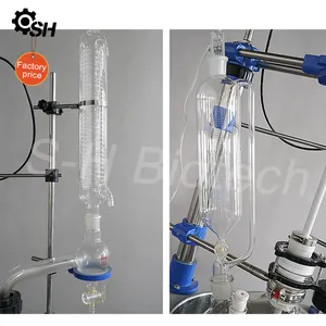 CE Certified 50L Single-layer Glass Reactor With Condenser Reflux Flask