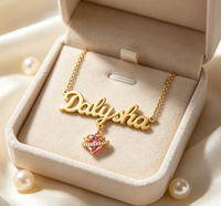 Collar Personalizado con Nombre y Letra en Zirconia, Acero Inoxidable, Chapado en Oro, Joyería de Moda, Colgante con Nombre en Zirconia