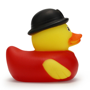 Rubber Firefighter Hero Style Squeeze-sounding <strong>Duck</strong> <strong>Toy</strong> for Baby Bathroom Play-Jixin Brand - Product Image 3