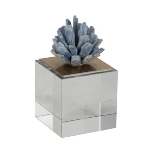 Cubo di cristallo, statuetta decorativa, scultura per la casa, l'ufficio, il soggiorno, da esporre su scaffale. - Product Image 2