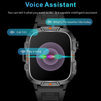 Reloj Inteligente QX12 Resistente al Agua 5ATM para Hombre, Pantalla LED de 1.96 Pulgadas, Linterna, Llamadas Bluetooth, IP68, Fitness, Compatible con Android, Deportivo para Exteriores