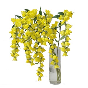 Bellissima Campanula Artificiale Gialla, Campanula a Stelo Lungo per Sfondi Matrimoniali e Forniture per Bouquet Fai-da-Te - Product Image 1