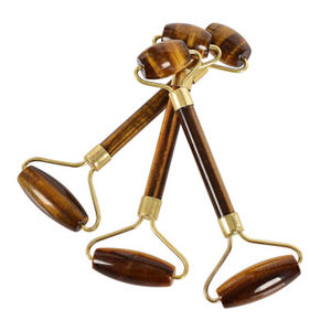 Rodillo de Jade de alta calidad para cara, Ojo de Tigre, rodillo de masaje de piedra de Jade, Etiqueta Privada, logotipo personalizado, rodillo de Jade de piedra Guasha - Product Image 3