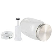 Pot de Fermentation, haut de gamme, couvercle en Silicone avec anneau et Airlock, Kits pour bocaux à large bouche