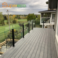 Plancher en bois composite imperméable pour terrasse extérieure, revêtement de sol WPC