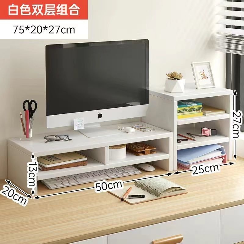 Armoire à trois niveaux à double couche blanc chaud avec cloison