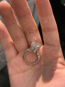 925 Sterling Silver <b>Moissanite</b> Bridal Ring Elegant Wedding Band Engagement Ring Sparkling Luxury Fine <b>Jewelry</b> - Product Image 1