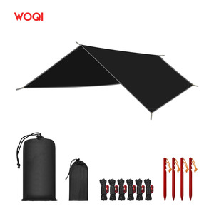 Lona de Camping WOQI 10x10 pies, Impermeable, Ligera, Cuadrada, con Bolsa de Almacenamiento, Cuerdas y Estacas para Tienda de Campaña - Product Image 4