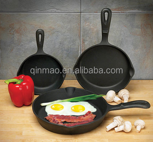 De hierro fundido sartén 3 piezas sartén de Cocinar en casa campamento utensilios de cocina a la parrilla - Product Image 3