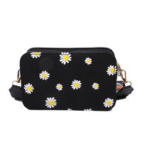 Sac mini tendance en PU style coréen pour femme, motif floral, sac à bandoulière chic inspiré d'Instagram, petit sac carré pour l'automne