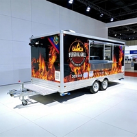 Équipement de barbecue en fibre de verre, camions de cuisine, remorques de vente, chariots à café mobiles, kiosques, cadre en acier inoxydable résistant à la rouille