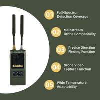 Detector de Drones Portátil de Banda Ultra Ancha de 100-8000 MHz con Control Remoto |   Dispositivo Portátil de Detección de Drones con Alcance de 1 km