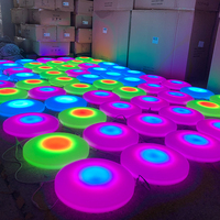 Baldosa Interactiva para Pista de Baile, Luces de Escenario para Juegos Infantiles, Equipo de Decoración LED RGB de Protección Ambiental para Eventos al Aire Libre