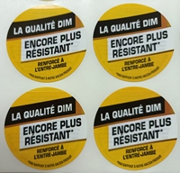 Étiquette adhésive personnalisée PASSON AW5200 anti-contrefaçon, impression UV double face, papier couché double couche, vêtements, chaussettes
