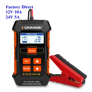 Factory 12V/24V smart car battery charger intelligent repair battery charger for AGM, lithium, lead-acid, Lipo,and GEL batteries