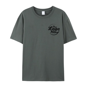 Camiseta de manga corta de Cultura de algodón de Color sólido para hombre, talla grande personalizada, ajuste suave de gran tamaño, diseño de impresión Digital 100% algodón - Product Image 1