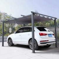 Toile de Pergola pliable en aluminium, auvent, Protection solaire, contre la pluie et le soleil, 2 tailles Standard pour l'extérieur, 3*4 M, prix d'usine