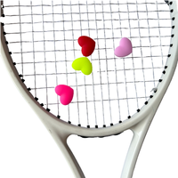 Amortisseur de vibrations pour raquette de padel en forme de cœur, en silicone, accessoires portables